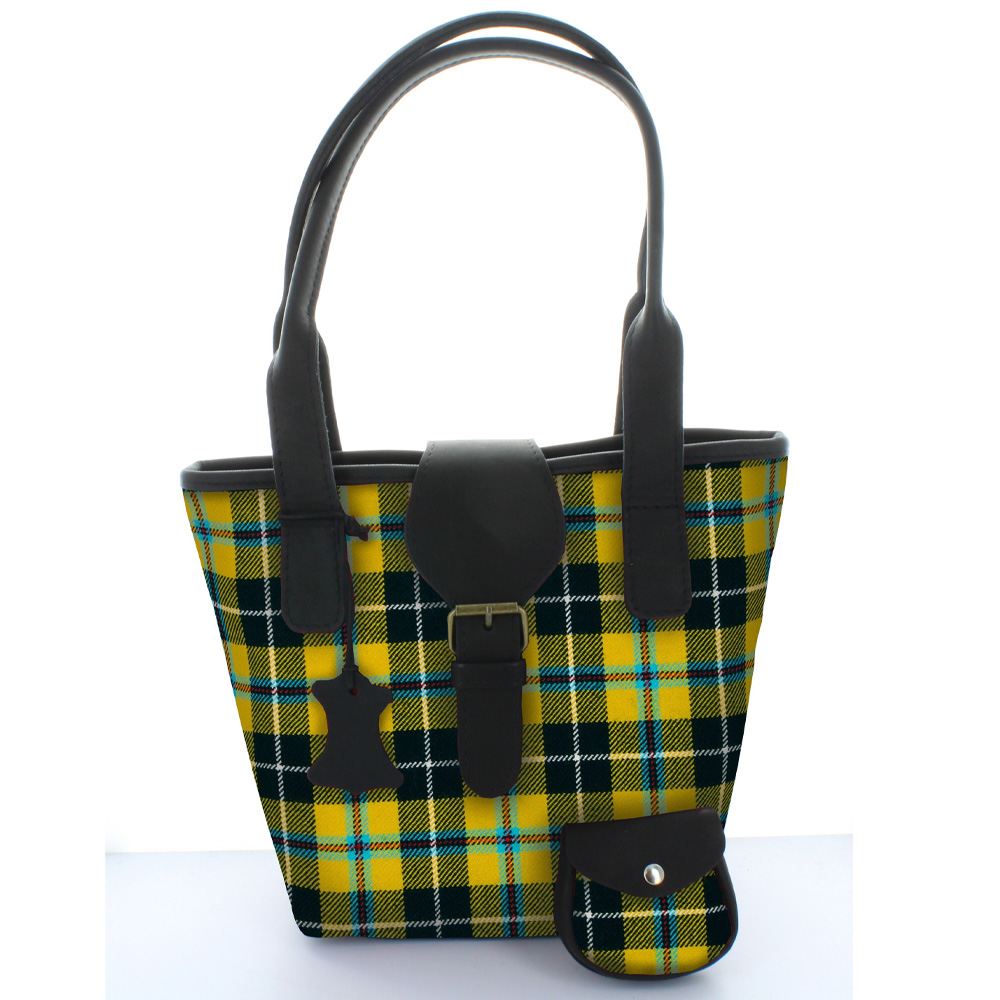 Handbag, Purse, Hirta Bucket Bag, Cornish Tartan